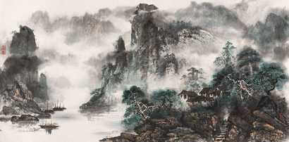 郜宗远 2006年作 山水 镜心